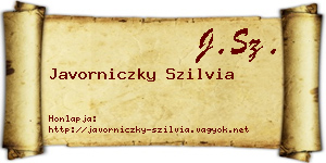 Javorniczky Szilvia névjegykártya